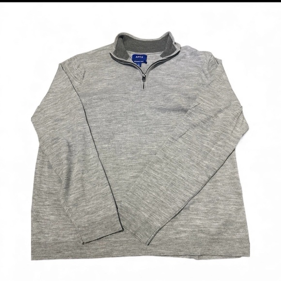 Apt. 9 Other - APT.9 Men's XL Gray Soft 1/4 Zip Sweater Wool Blend